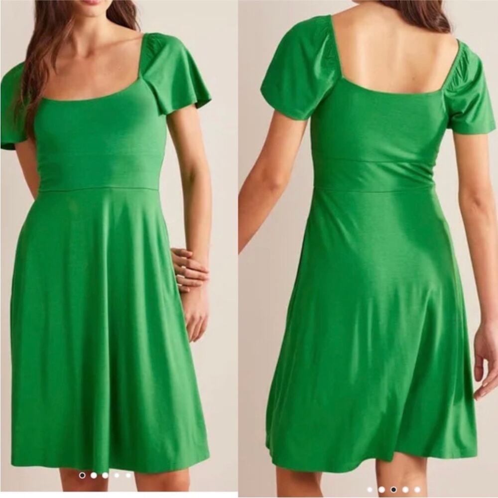 NEW Boden Green‎ Square Neck Jersey Dress